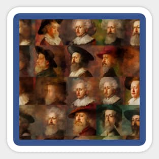 Rembrandt Paintings Mashup Sticker